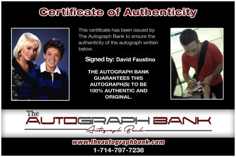 David Faustino — David Faustino signed celebrity 8x10 photo W/Cert Autograph 0142, изображение 2