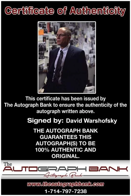 David Warshofsky — David Warshofsky signed celebrity 8x10 photo W/Cert Autograph 0144, изображение 2