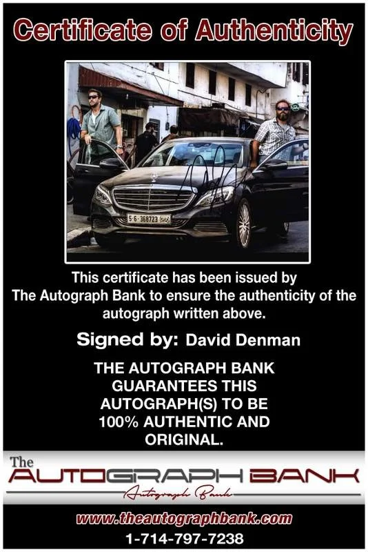 David Denman — David Denman signed celebrity 8x10 photo W/Cert Autograph 0002, изображение 2