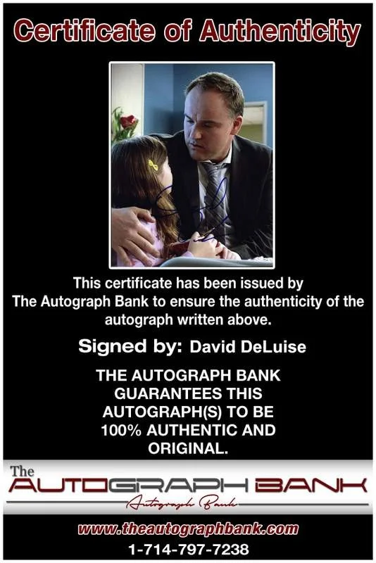 David Deluise — David Deluise signed celebrity 8x10 photo W/Cert Autograph 0139, image 2