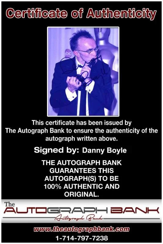 Danny Boyle — Danny Boyle signed celebrity 8x10 photo W/Cert Autograph 0098, image 2