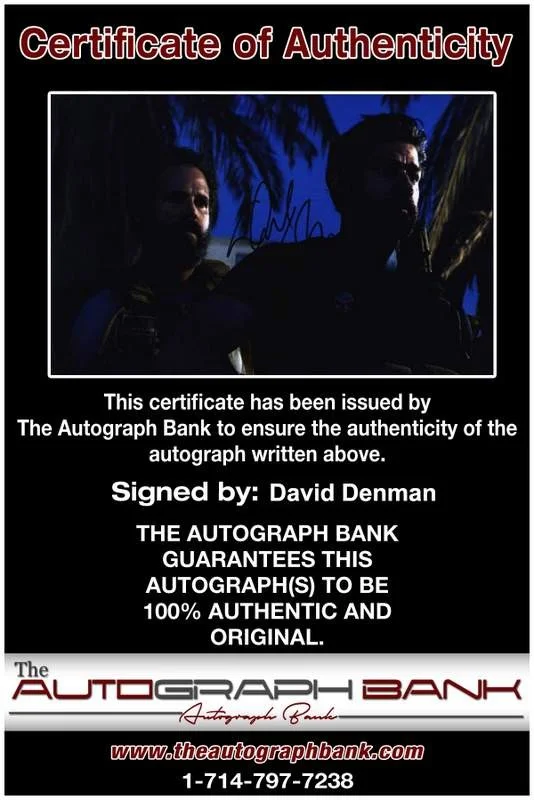 David Denman — David Denman signed celebrity 8x10 photo W/Cert Autograph 0001, изображение 2