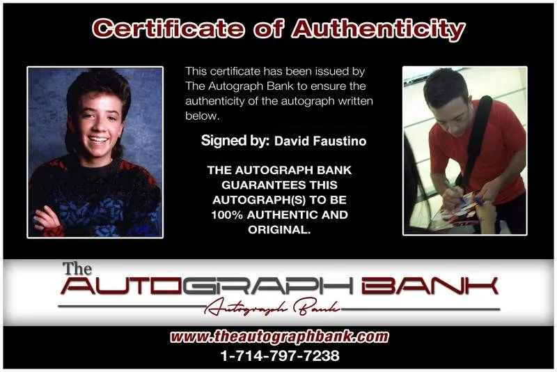 David Faustino — David Faustino signed celebrity 8x10 photo W/Cert Autograph 0141, изображение 2
