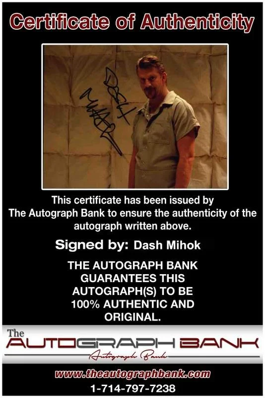 Dash Mihok — Dash Mihok signed celebrity 8x10 photo W/Cert Autograph 0103, изображение 2