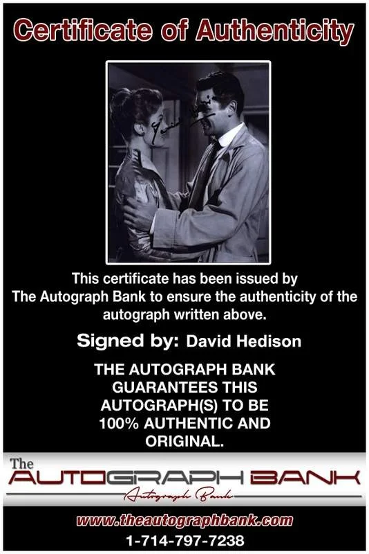 David Hedison — David Hedison signed celebrity 8x10 photo W/Cert Autograph 0143, image 2