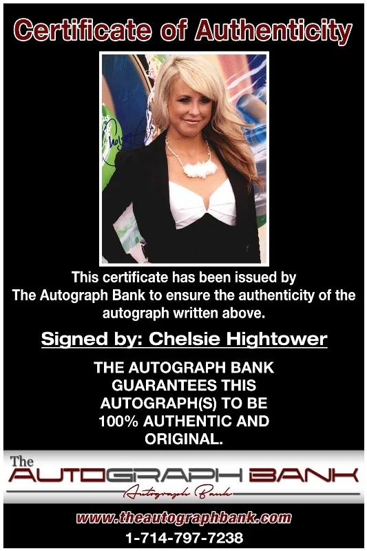 Chelsie Hightower — Chelsie Hightower authentic signed 8x10 photo |CERT Autographed 132716a1, image 2