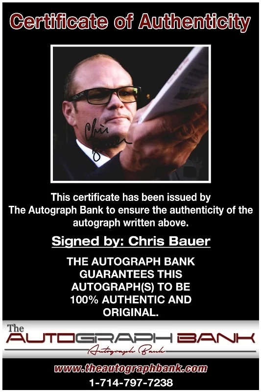 Chris Bauer — Chris Bauer authentic signed celebrity 8x10 photo W/Cert Autographed 132716c1, изображение 2