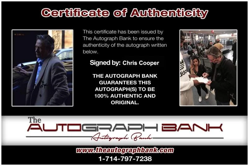 Chris Cooper — Chris Cooper signed celebrity 8x10 photo W/Cert Autograph 0076, изображение 2