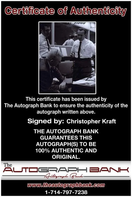 Chris Kraft — Christopher Kraft signed celebrity 8x10 photo W/Cert Autograph 0095, image 2