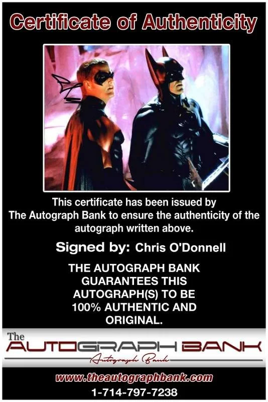 Chris O'donnell — Chris O'donnell signed celebrity 8x10 photo W/Cert Autograph 0083, image 2
