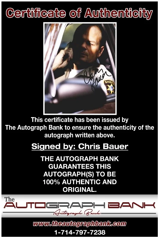 Chris Bauer — Chris Bauer authentic signed celebrity 8x10 photo W/Cert Autographed 132716b1, изображение 2