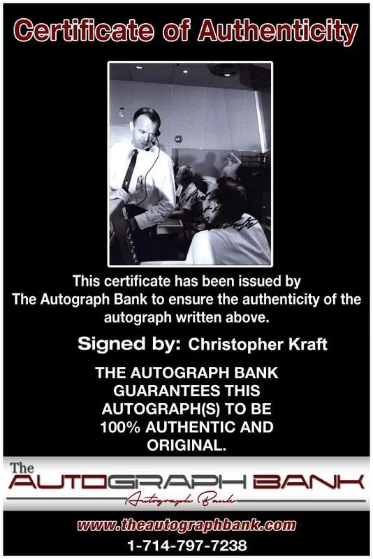 Chris Kraft — Christopher Kraft signed celebrity 8x10 photo W/Cert Autograph 0092, image 2