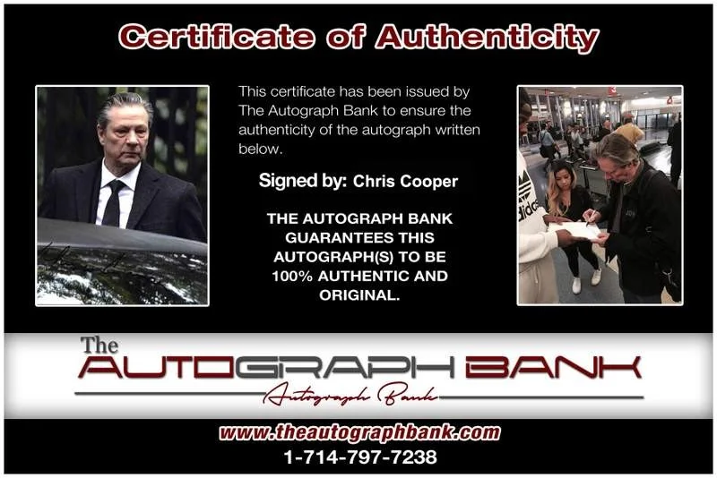 Chris Cooper — Chris Cooper signed celebrity 8x10 photo W/Cert Autograph 0077, image 2