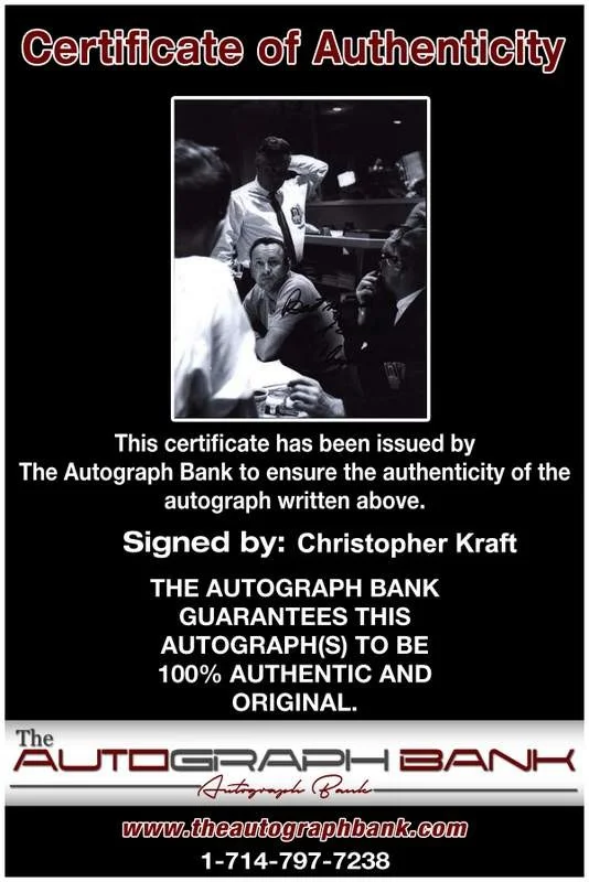 Chris Kraft — Christopher Kraft signed celebrity 8x10 photo W/Cert Autograph 0097, image 2