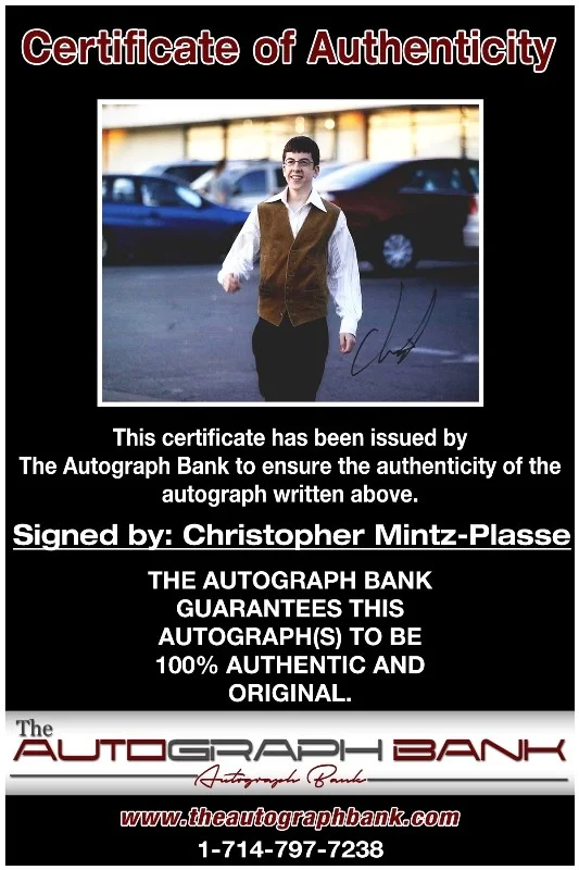 Christopher Mintz — Christopher Mintz Plasse authentic signed 8x10 photo |CERT Autographed 132716b1, изображение 2