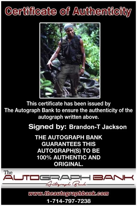Brandon-T Jackson — Brandon-T Jackson signed celebrity 8x10 photo W/Cert Autograph 0067, изображение 2