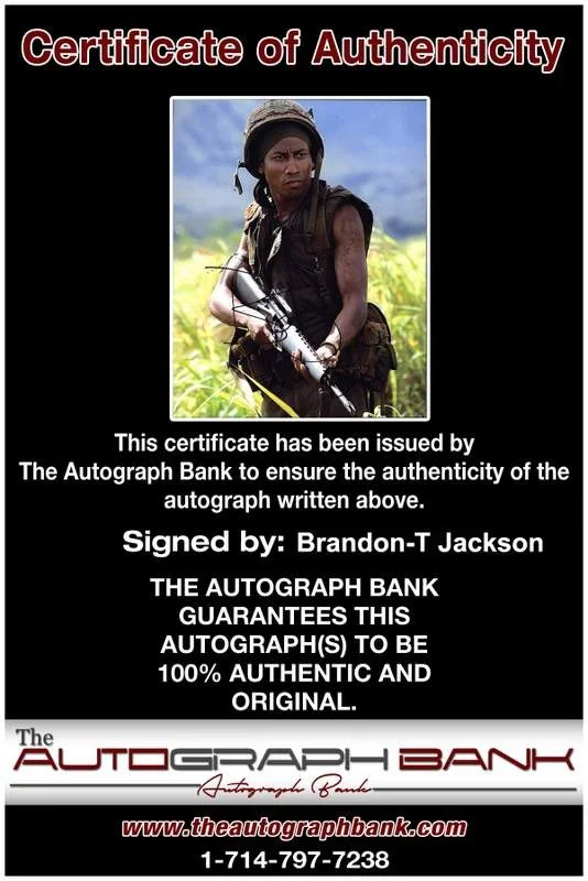 Brandon-T Jackson — Brandon-T Jackson signed celebrity 8x10 photo W/Cert Autograph 0066, изображение 2