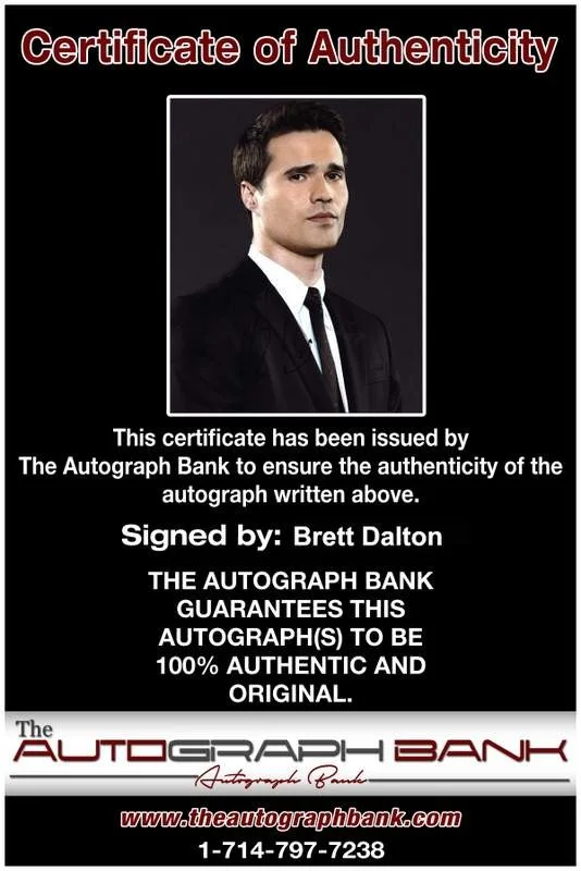 Brett Dalton — Brett Dalton signed celebrity 8x10 photo W/Cert Autograph 0070, изображение 2