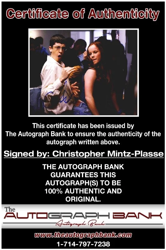 Christopher Mintz — Christopher Mintz Plasse authentic signed 8x10 photo |CERT Autographed 132716c1, изображение 2