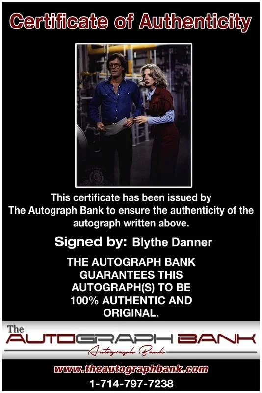 Blythe Danner — Blythe Danner signed celebrity 8x10 photo W/Cert Autograph 0002, изображение 2