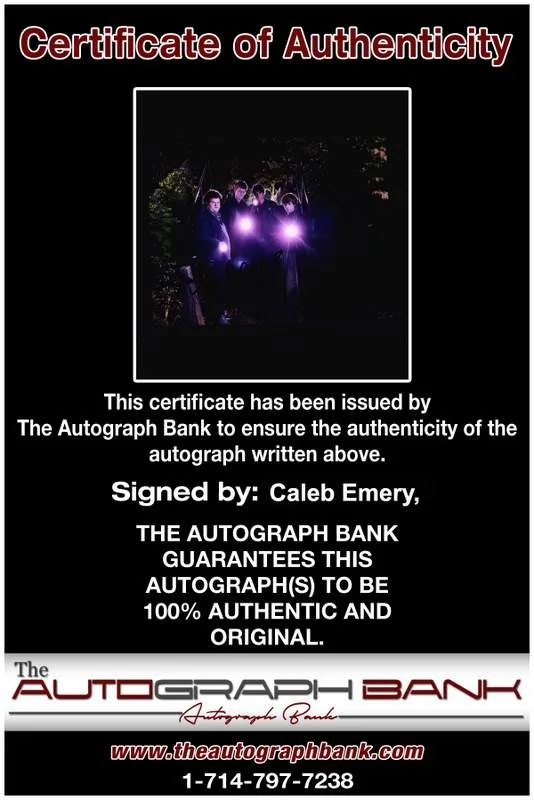 Caleb Emery — Caleb Emery signed celebrity 8x10 photo W/Cert Autograph 0001, изображение 2