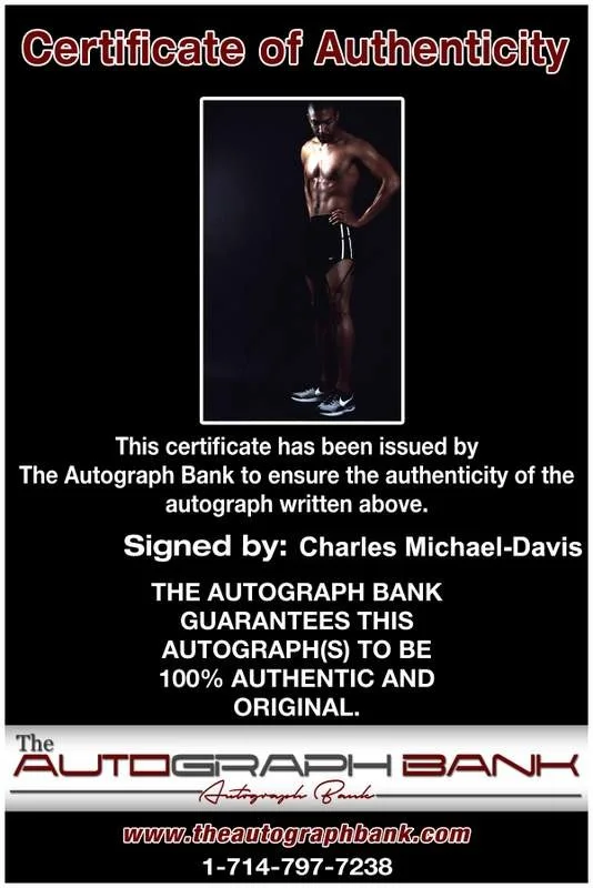 Charles Michael-Davis — Charles Michael-Davis signed celebrity 8x10 photo W/Cert Autograph 0072, изображение 2