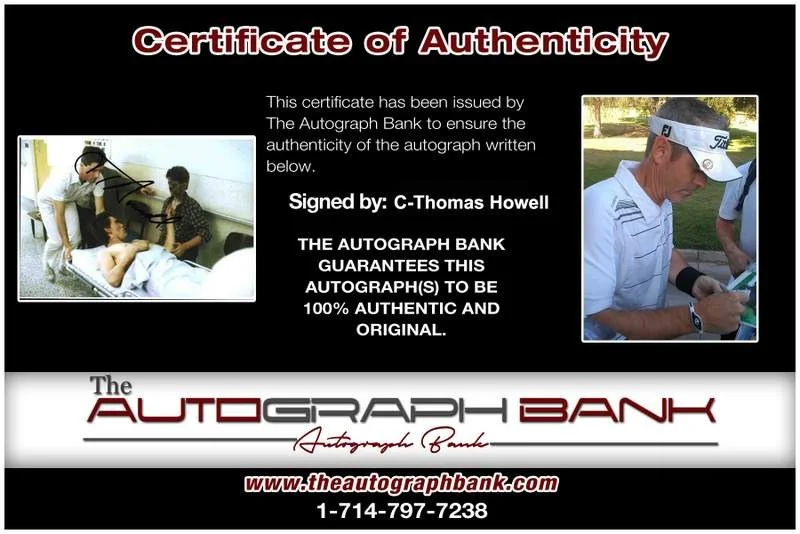 C-Thomas Howell — C-Thomas Howell signed celebrity 8x10 photo W/Cert Autograph 0053, изображение 2