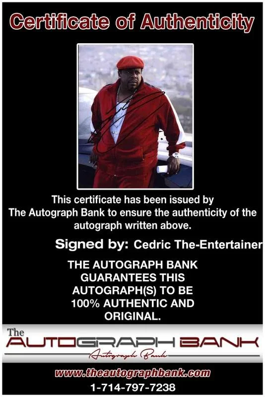 Cedric The-Entertainer — Cedric The-Entertainer signed celebrity 8x10 photo W/Cert Autograph 0071, image 2