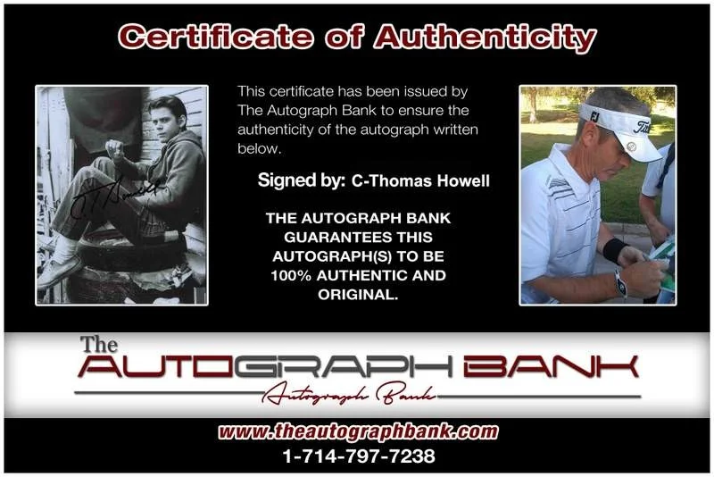 C-Thomas Howell — C-Thomas Howell signed celebrity 8x10 photo W/Cert Autograph 0054, image 2