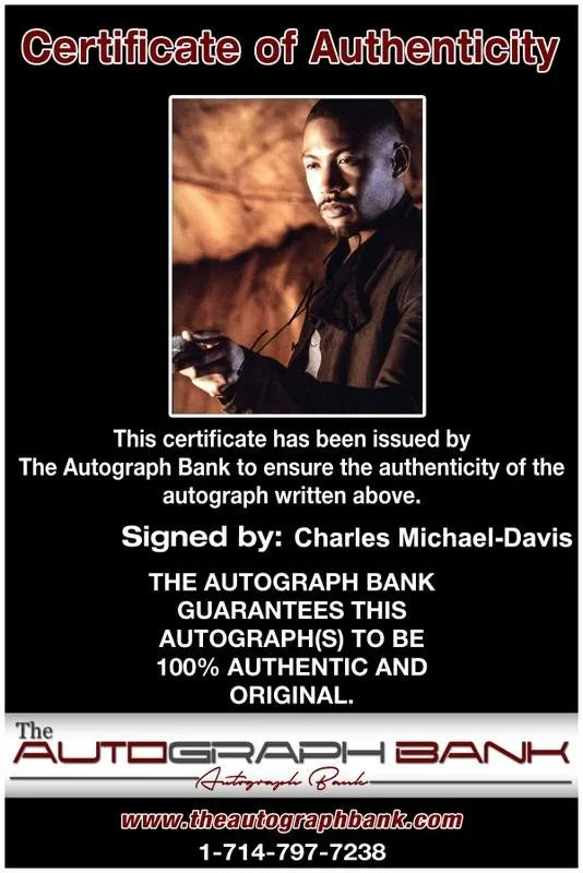 Charles Michael-Davis — Charles Michael-Davis signed celebrity 8x10 photo W/Cert Autograph 0087, image 2