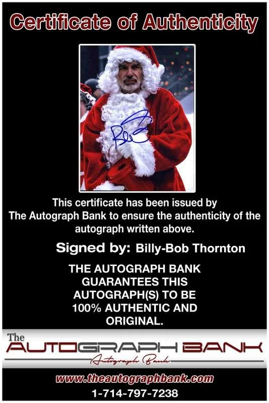Billy-Bob Thornton — Billy-Bob Thornton signed celebrity 8x10 photo W/Cert Autograph 0033, изображение 2