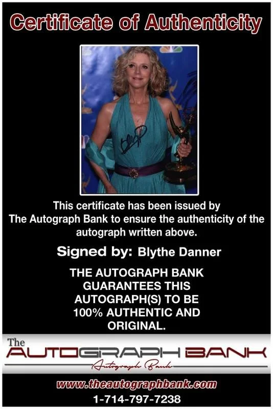 Blythe Danner — Blythe Danner signed celebrity 8x10 photo W/Cert Autograph 0001, изображение 2