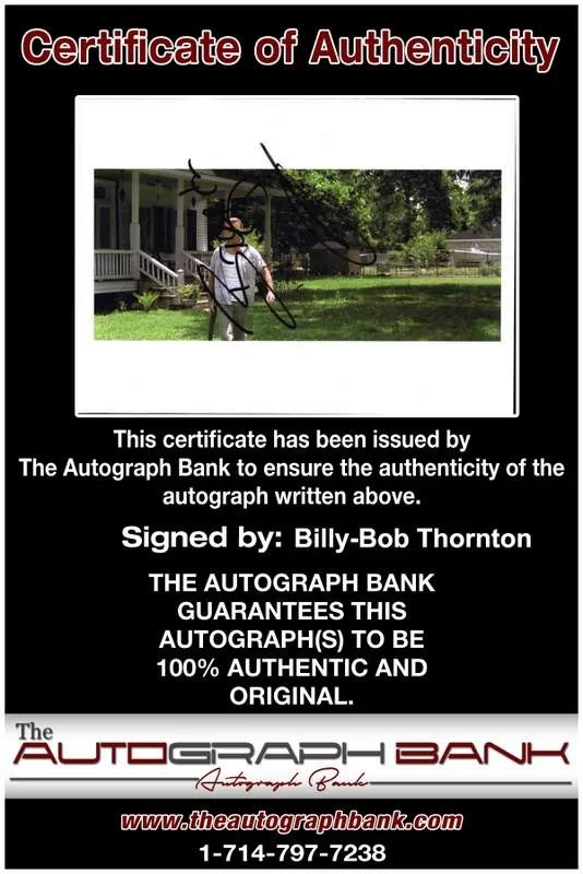 Billy-Bob Thornton — Billy-Bob Thornton signed celebrity 8x10 photo W/Cert Autograph 0031, изображение 2