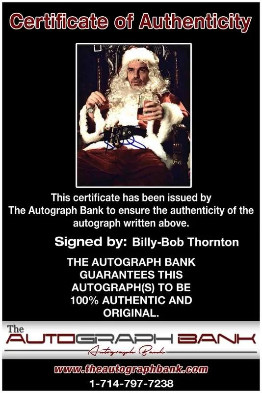 Billy-Bob Thornton — Billy-Bob Thornton signed celebrity 8x10 photo W/Cert Autograph 0035, изображение 2