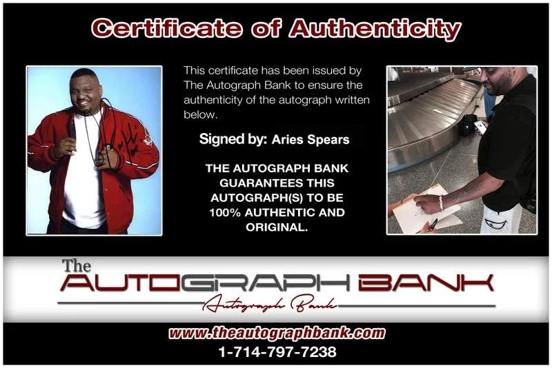 Aries Spears — Aries Spears signed celebrity 8x10 photo W/Cert Autograph 0020, изображение 2