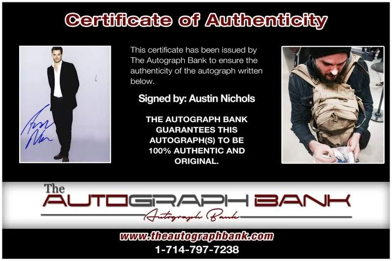 Austin Nichols — Austin Nichols authentic signed celebrity 8x10 photo W/Cert Autographed B0003, изображение 2