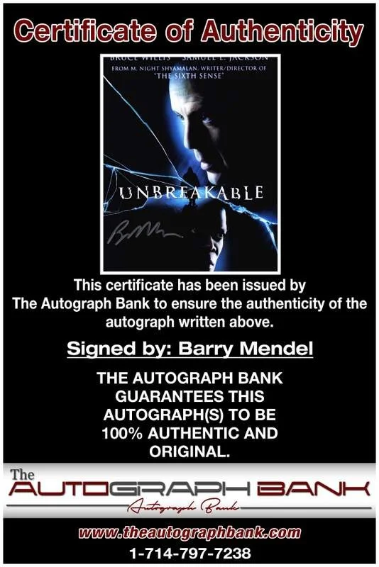 Barry Mendel — Barry Mendel authentic signed celebrity 8x10 photo W/Cert Autographed B0003, изображение 2