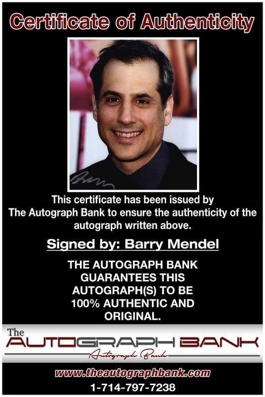 Barry Mendel — Barry Mendel authentic signed celebrity 8x10 photo W/Cert Autographed B0008, изображение 2