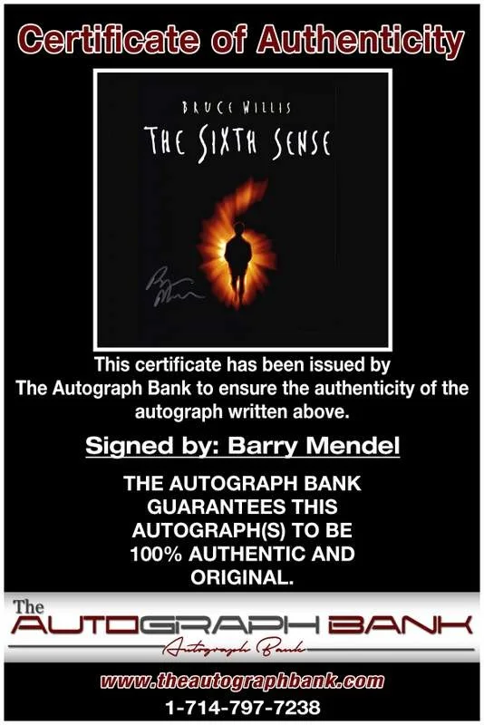 Barry Mendel — Barry Mendel authentic signed celebrity 8x10 photo W/Cert Autographed B0004, изображение 2