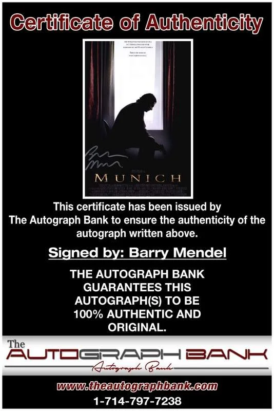 Barry Mendel — Barry Mendel authentic signed celebrity 8x10 photo W/Cert Autographed B0006, изображение 2