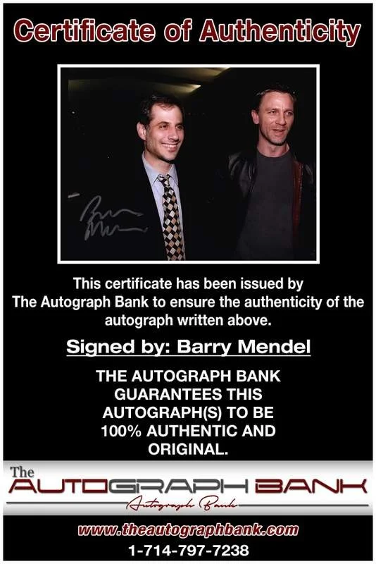 Barry Mendel — Barry Mendel authentic signed celebrity 8x10 photo W/Cert Autographed B0007, изображение 2