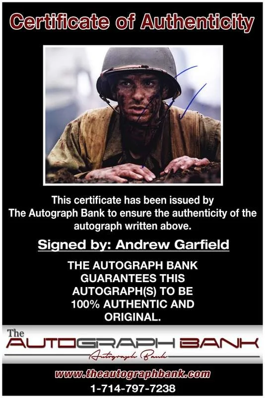 Andrew Garfield — Andrew Garfield authentic signed celebrity 8x10 photo W/Cert Autographed A0001, изображение 2