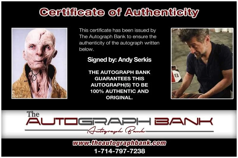 Andy Serkis — Andy Serkis authentic signed celebrity 8x10 photo W/Cert Autographed A0001, изображение 2