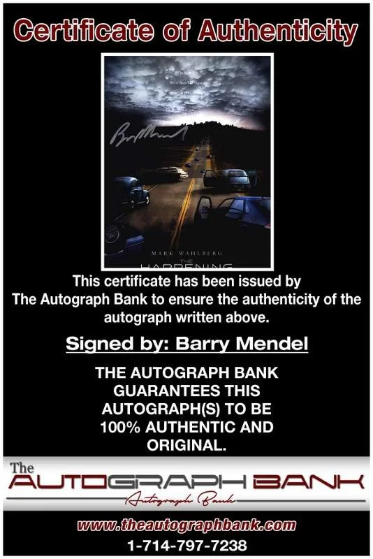 Barry Mendel — Barry Mendel authentic signed celebrity 8x10 photo W/Cert Autographed B0001, изображение 2