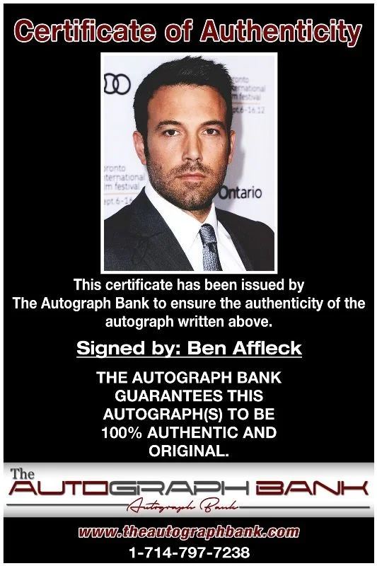 Ben Affleck — Ben Affleck authentic signed celebrity 8x10 photo W/Cert Autographed 132716a, image 2