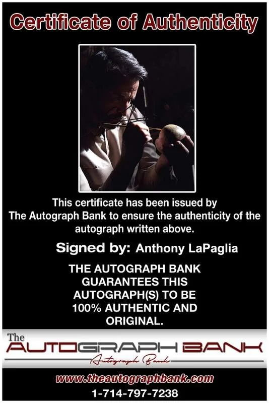 Anthony Lapaglia — Anthony Lapaglia signed celebrity 8x10 photo W/Cert Autograph 0030, изображение 2