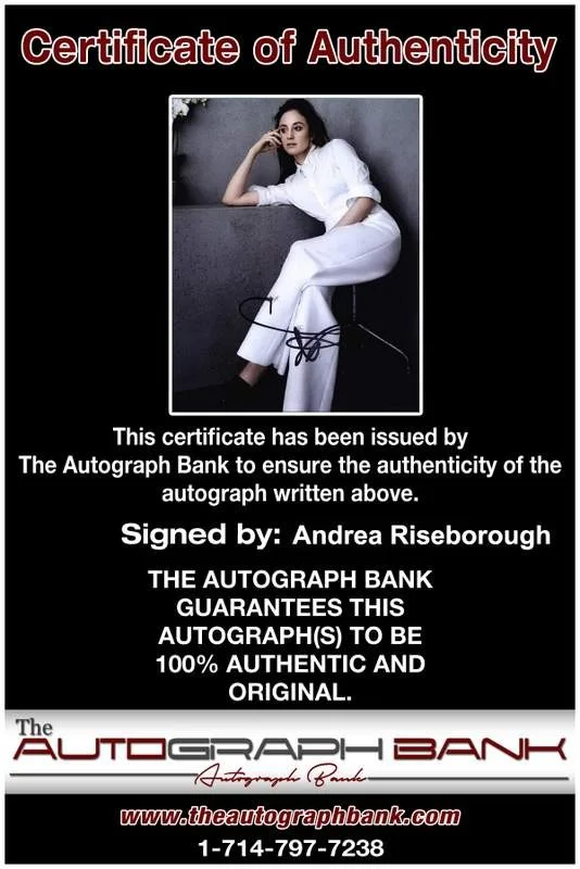 Andrea Riseborough — Andrea Riseborough signed celebrity 8x10 photo W/Cert Autograph 0001, изображение 2