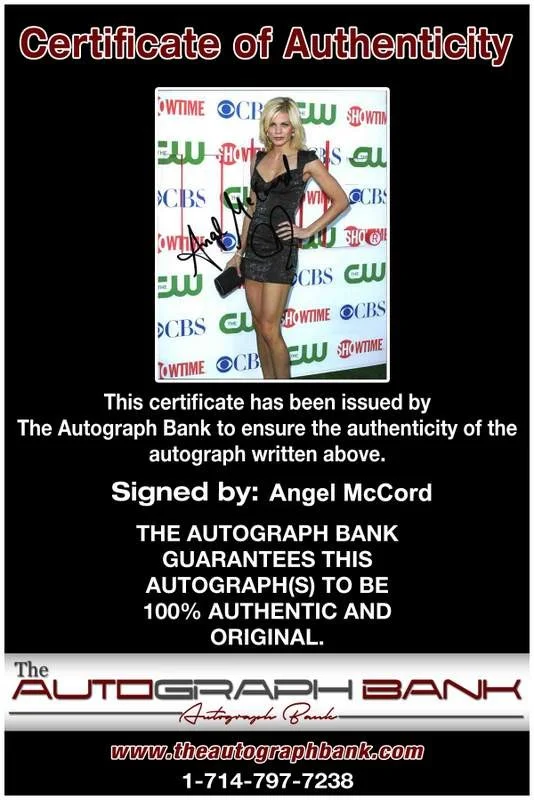 Angel Mccord — Angel Mccord signed celebrity 8x10 photo W/Cert Autograph 0011, image 2