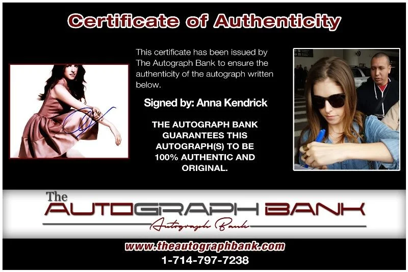Anna Kendrick — Anna Kendrick authentic signed celebrity 8x10 photo W/Cert Autographed 132516f, изображение 2
