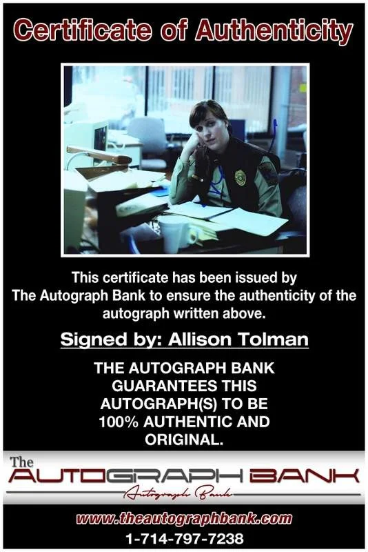 Allison Tolman — Allison Tolman authentic signed celebrity 8x10 photo W/Cert Autographed A0004, изображение 2